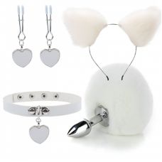 Белый нежный БДСМ комплект Fur Sexy Kit