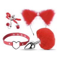Набор сексуальный для БДСМ игр Bondage Toys Kit красный