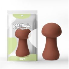 Клиторальный стимулятор 3D Design Mushroom Maroon коричневого цвета