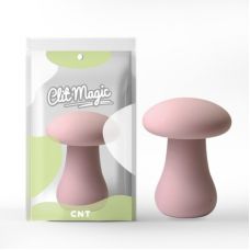 Мини вибратор для клитора в виде грибочка 3D Design Oyster Mushroom розовый