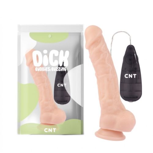 Вібратор реалістичний на присосці та з пультом керування Cnt Sex Pleaser Vibrating Dildo Flesh