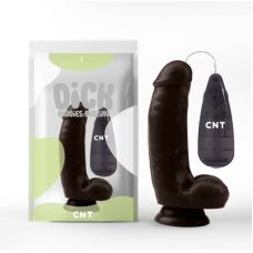 Вібратор реалістичний на присосці з пультом керування Cnt Stud Realistic Vibrator 6.9 коричневий
