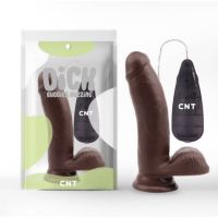 Вибратор реалистичный на присоске с ПУ Cnt Stud Realistic Vibrator 6.7 кориневый