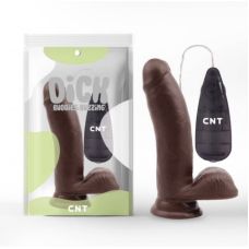 Вібратор реалістичний на присосці із ПУ Cnt Stud Realistic Vibrator 6.7 кориневий