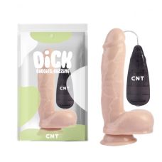 Вагинальный вибратор на присоске с ПУ Cnt Vibrating Dildo Flesh 9.0 телесный
