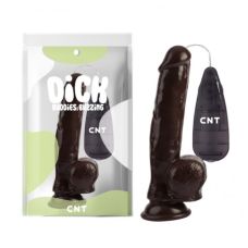 Вибратор реалистичный на присоске с пультом Cnt Stud Realistic Vibrating Dong  8.2 коричневый