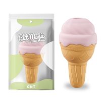 Вибратор для стимуляции клитора желтого цвета Cnt Ice Cream