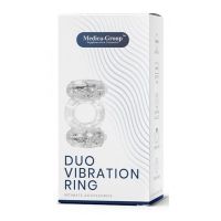 Ерикційне кільце з вібрацією прозоре Duo Vibration Ring