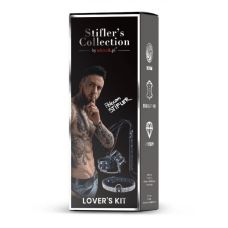 Набор для БДСМ усыпанный серебряными кристаллами черного цвета Medica group Stiflers Colletion