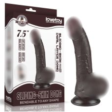 Реалістичний фалоімітатор Sliding Skin Dual Layer Dong 7.5 коричневий