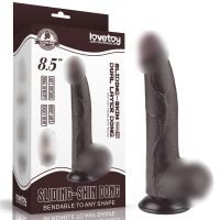 Фаллоимитаор на присоске коричневый Sliding Skin Dual Layer Dong  8.5