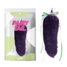 Металлическая анальная пробка с меховым хвостом темно-фиолетовый Agile Foxs Tail Plug 18.5