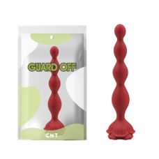 Анальный вибростимулятор Rose Power Beads красного цвета