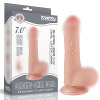 Фалоімітатор реалістичний Sliding Skin Dual Layer Dong Flesh 7.0 тілесний