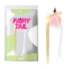 Анальная пробка с пушистим хвостом Detachable Furry Metal Plug розовая