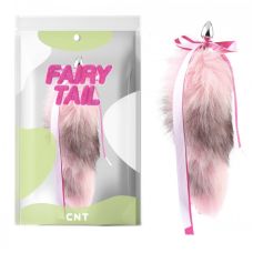 Анальна пробка з довжиною рожевим хвостом Detachable Fluffy Fox Tail Plug Pink 18.5