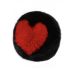 Анальная пробка с пушистым хвостом Cute Heart Fluffy Plug with Tail черно-красный Анальная пробка с пушистым хвостом Cute Heart Fluffy Plug with Tail черно-красный
