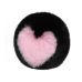 Анальний корок з пухнастим хвостом Cute Heart Fluffy Plug with Tail рожево-чорний Анальний корок з пухнастим хвостом Cute Heart Fluffy Plug with Tail рожево-чорний