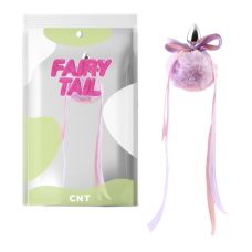 Анальная пробка с пушистым розовым хвостом Cute Heart Fluffy Plug with Tail Purple&Pink