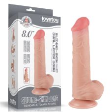Реалістичний фалоімітатор Sliding Skin Dual Layer Dong Flesh 8.0 тілесний