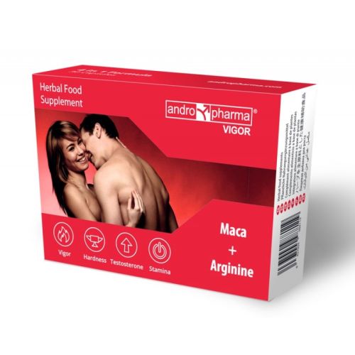 Таблетки для чоловіків підсилювач лібідо та покращення сексуальної активності Andromedical Herbal Food Supplement Andropharma Vigor 30штук