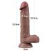 Фаллоимитатор реалистичный на присоске с венками Dual Layered Silicone Cock 7.5 коричневый