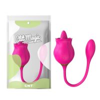 Двойной вибратор Виброяйцо и Стимулятор клитора розового цвета Cnt Wild Bloom Flicking Dual Pleasure