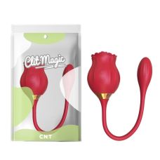 Двойной вибратор Виброяйцо и Вакуумный стимулятор клитора красного цвета Cnt Wild Bloom Dual Pleasure