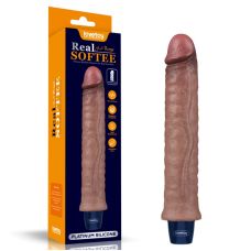 Реалистичный вибратор Lovetoy Real Softee Rechargeable Silicone Vibrating Dildo 9.5 коричневый