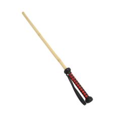 Бамбукова шльопанець тілесна з чорно червоною ручкою Bdsm4u Bamboo whip