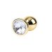 Анальна пробка з прозорим камінчиком Clear Gem Gold Plug Medium золота
