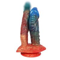 Фалоімітатор подвійний для фістингу Tenacious Double Dildo Ambilight кольоровий
