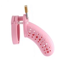 Чоловічий пристрій цнотливості на пеніс рожевого кольору