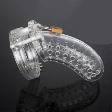 Пояс вірності чоловічий із пластику прозорого кольору Bdsm4u