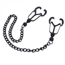 Зажимы для сосков на цепочке Kinklab Mandible Black Nipple Clamps черный