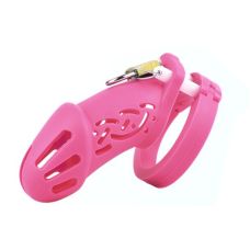 Пояс верности на пенис силиконовый Chastity Cage Pink Standart розовый