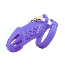 Пояс вірності на член для чоловіків Silicone Chastity Cage Standart фіолетовий