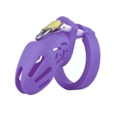 Пояс верности для мужчин на член Silicone Chastity Cage Purple Small фиолетовый