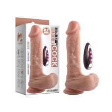 Вибратор реалистик на присоске Dual-Layered Nature-Feel Thrusting Silicone Dildo 8.2 телесный