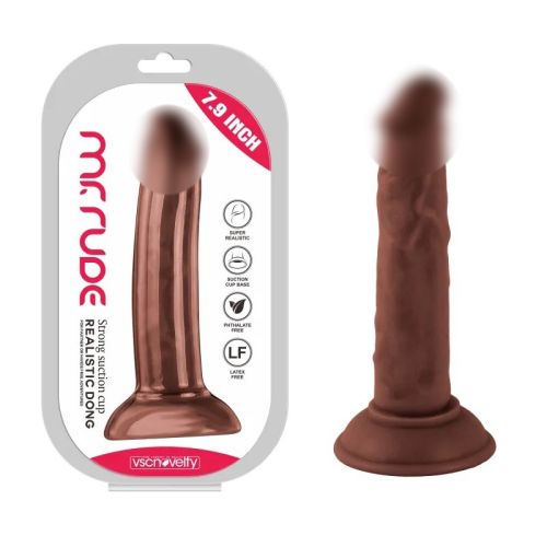 Фалоімітатор реаліст на присосці Realistic Dong Brown Mr. Rude 7.9 коричневий