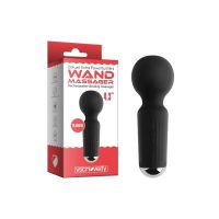 Міні вібратор для клітора Deluxe Extra Powerful Mini Wand Massager чорного кольору