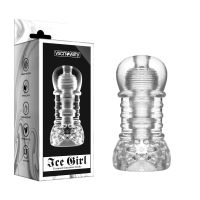 Мастурбатор рельєфний прозорого кольору Ice Girl Textured Sensation Stroker