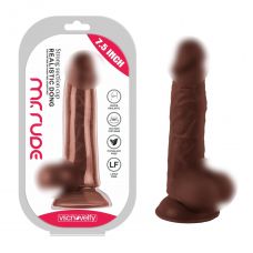 Фаллоимитатор реалистичный на присоске коричневого цвета Vscnovelty Realistic Dong Mr. Rude