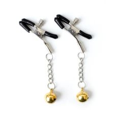 Зажимы для сосков и клитора БДСМ с желтыми грузиками