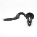 Чорна силіконова пробка з хвостом у вигляді батога чорного кольору Vscnovelty Silicone Tail Plug