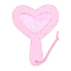 Шлепалка сердечко с рукояткой Mini Heart Paddle розовая