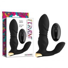 Вибростимулятор мужской для простаты Fervent Remote Control Thrusting Prostate Massager черного цвета