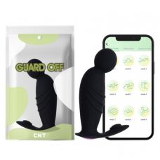 Массажер простатысо смарт подключением и вибрацией Min Moai Anal Plug App Version черного цвета