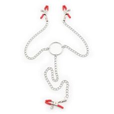 Зажимы для сосков и клитора из металла красного цвета