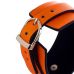 Окови БДСМ для ніг оранжеві Glow in the Dark Leather Ankle cuffs